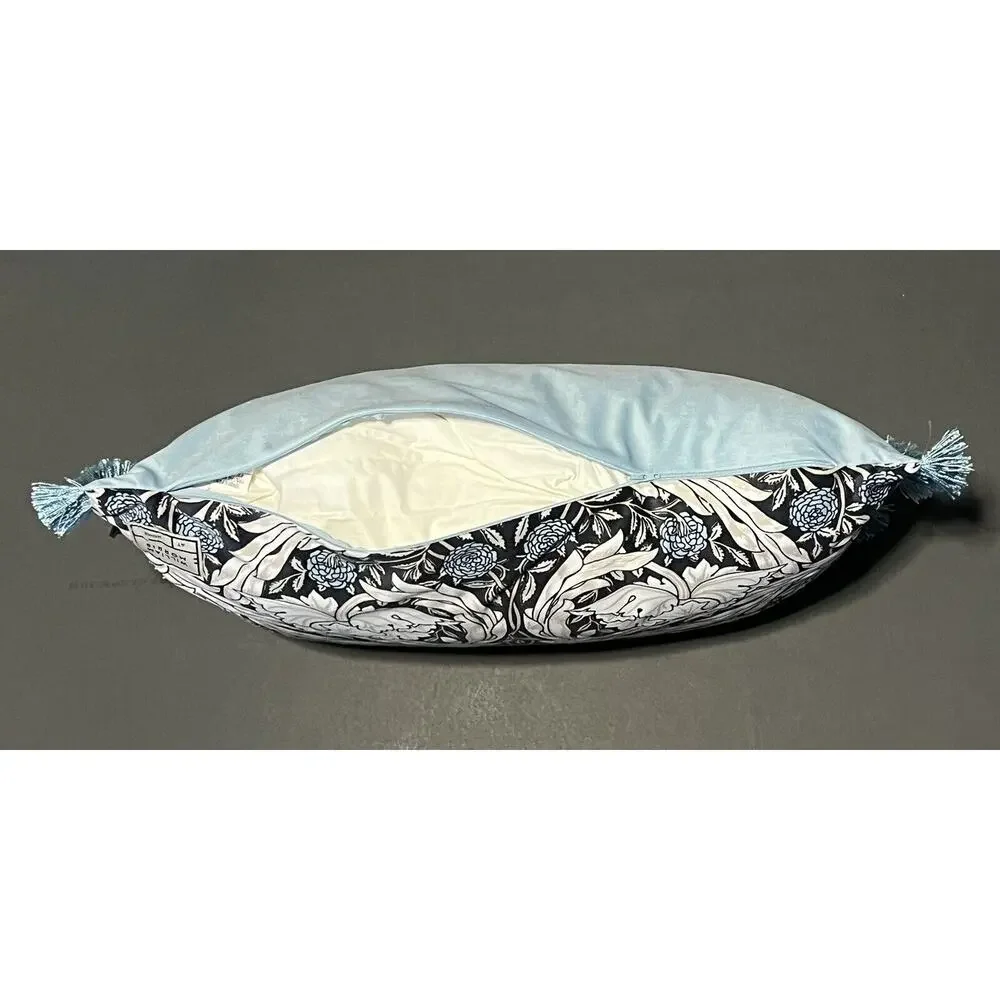 William Morris African Marigold Decorative Lumbar Pillow Velvet Finish 24X16”